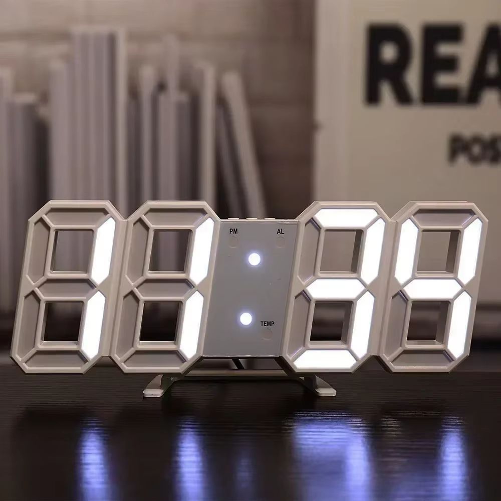 GlowEdge 3D LED Digital Wall Clock  Modern Ambient NightMode Timepiece For Bedroom  Living Room 7