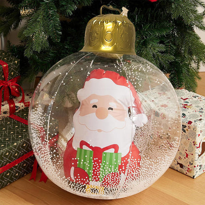 Christmas Ball Outdoor Inflatable, Transparent Giant, Inflatable Decorated Snowman Balls