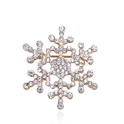 Rhinestone Snowflake Brooches, Winter Flower Pins, Suit Collar Jewelry, Sweater Accessories, Christmas Gifts for Women