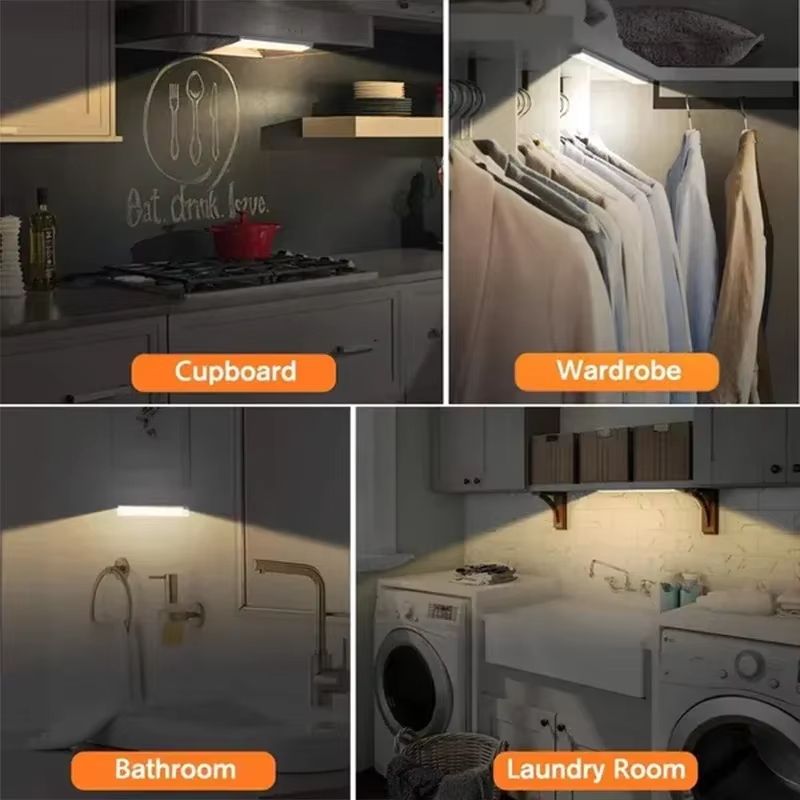 GlowSense PIR MotionSensor LED Night Lamp  USB Rechargeable Ambient Light For Bedroom Stairs  Close 3