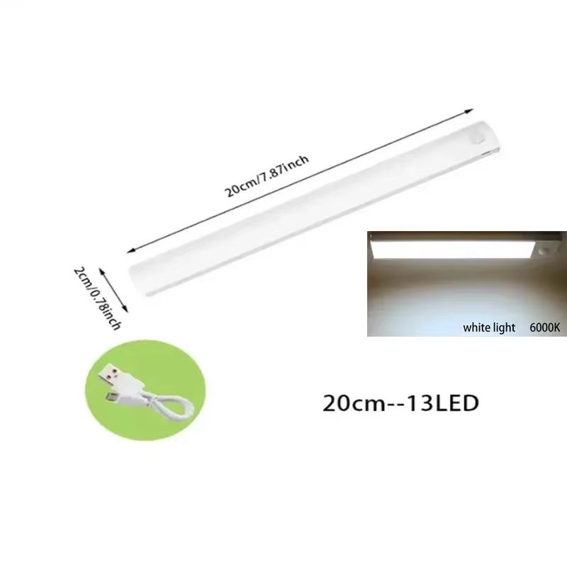 GlowSense PIR MotionSensor LED Night Lamp  USB Rechargeable Ambient Light For Bedroom Stairs  Close 10
