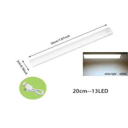 GlowSense PIR MotionSensor LED Night Lamp  USB Rechargeable Ambient Light For Bedroom Stairs  Close 10