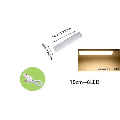 GlowSense PIR MotionSensor LED Night Lamp  USB Rechargeable Ambient Light For Bedroom Stairs  Close 7