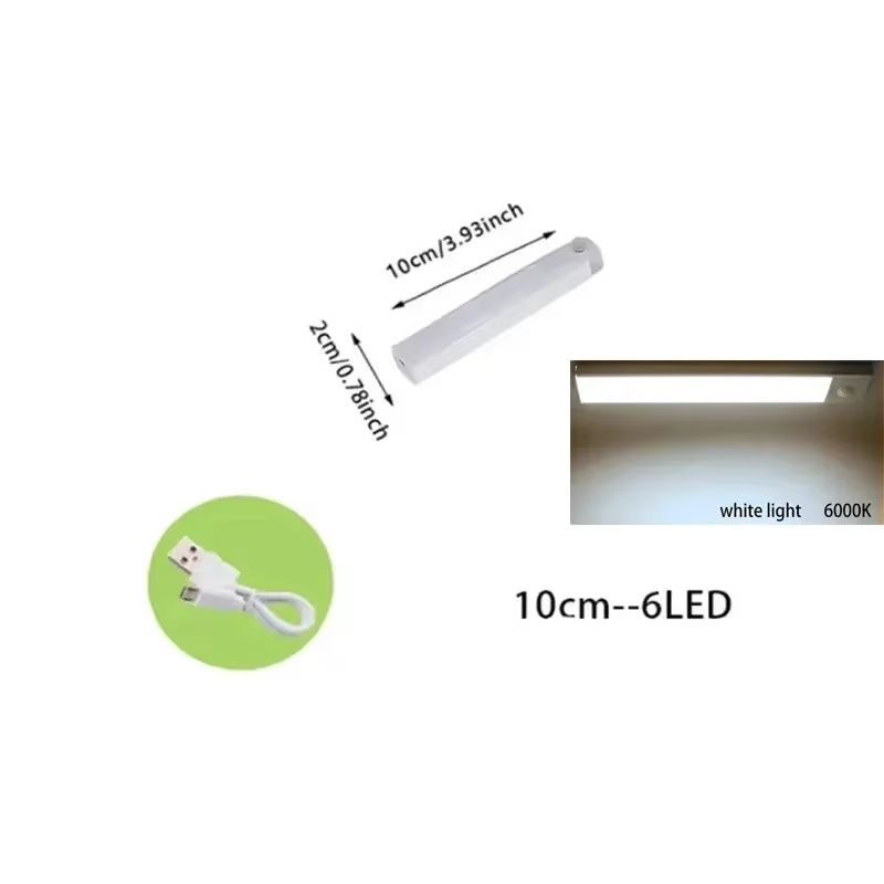 GlowSense PIR MotionSensor LED Night Lamp  USB Rechargeable Ambient Light For Bedroom Stairs  Close 8