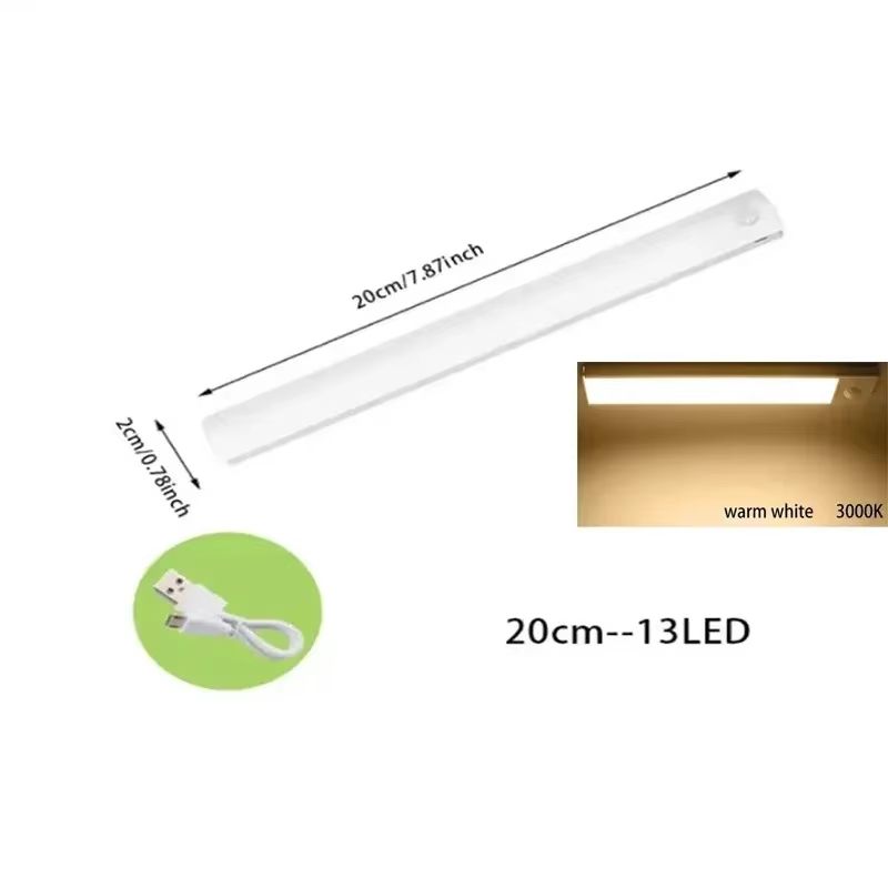 GlowSense PIR MotionSensor LED Night Lamp  USB Rechargeable Ambient Light For Bedroom Stairs  Close 9
