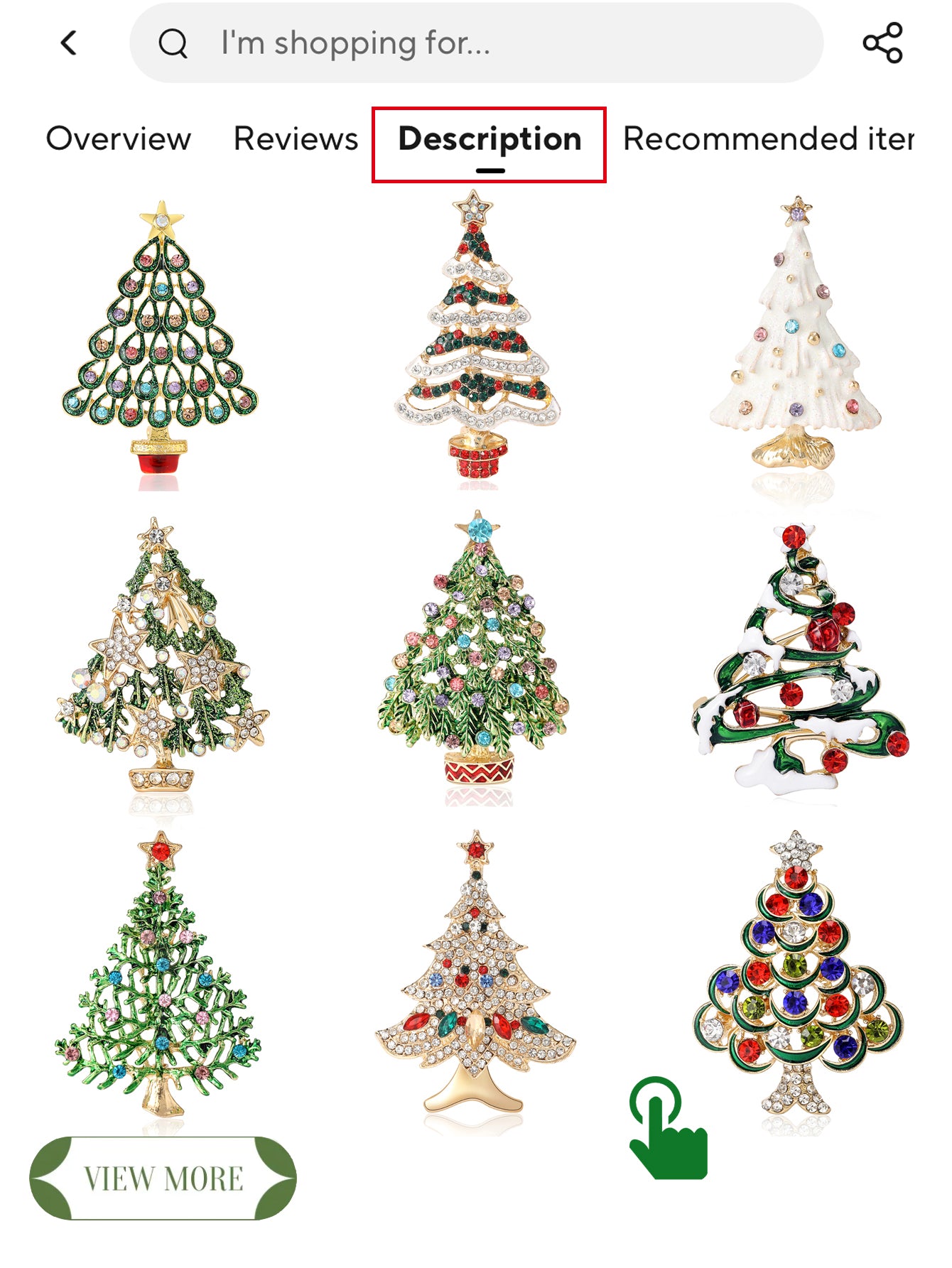 Christmas Rhinestones, Christmas Tree Brooches for Women, Enamel Plant Pins, Event Party