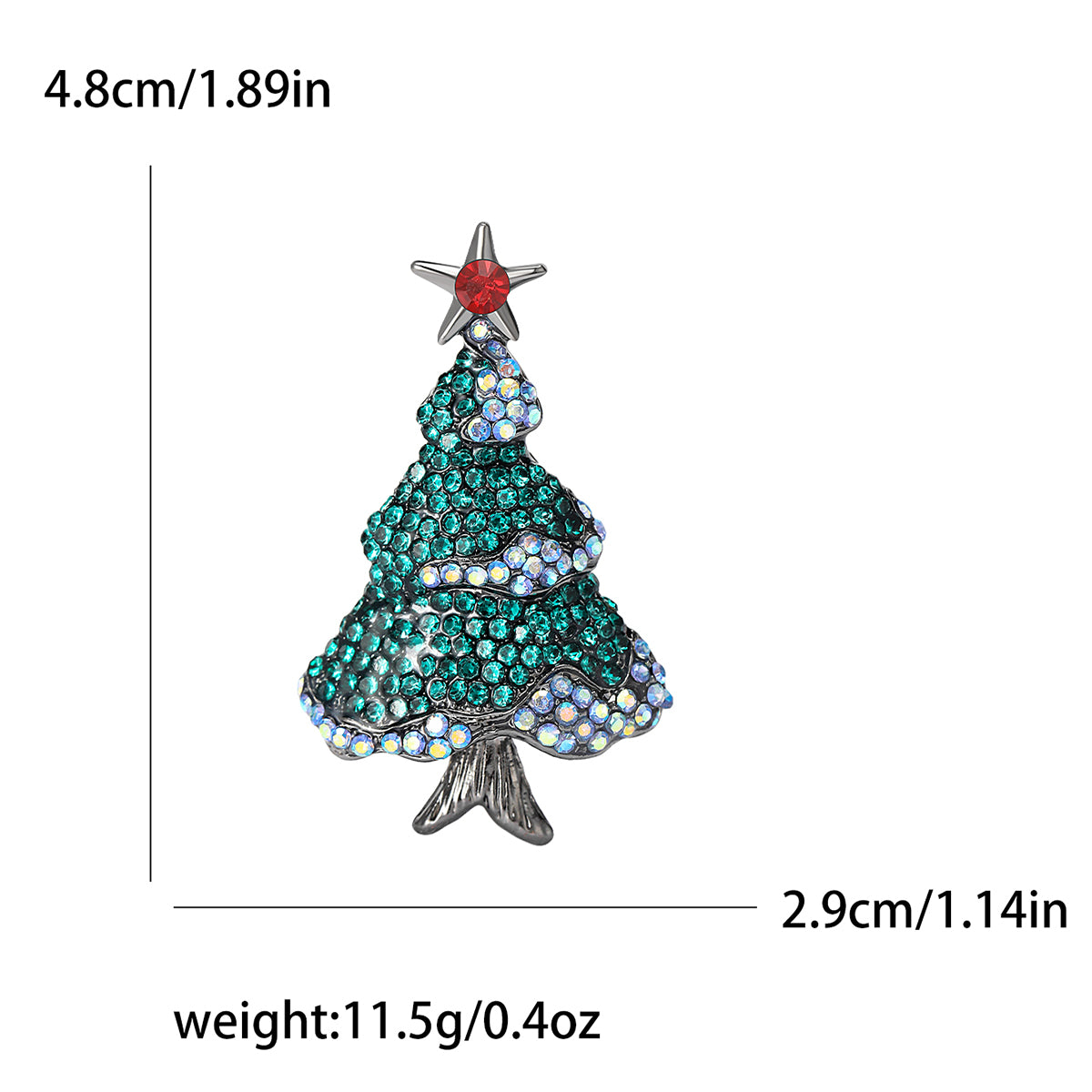 Christmas Rhinestones, Christmas Tree Brooches for Women, Enamel Plant Pins, Event Party