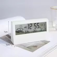 WeatherSense 3in1 Digital ThermoHygrometer Clock  Indoor Temperature  Humidity Monitor With Alarm A 1