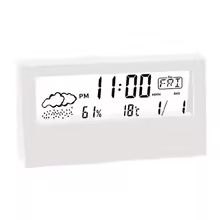WeatherSense 3in1 Digital ThermoHygrometer Clock  Indoor Temperature  Humidity Monitor With Alarm A 7