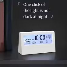 WeatherSense 3in1 Digital ThermoHygrometer Clock  Indoor Temperature  Humidity Monitor With Alarm A 8