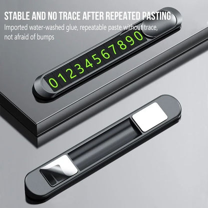 Metal Temporary Parking Phone Number Plate 3