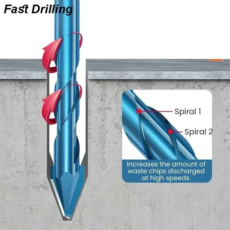 MultiMaterial Rotary Drill Bit Set For Tile Glass Wood And Concrete 2