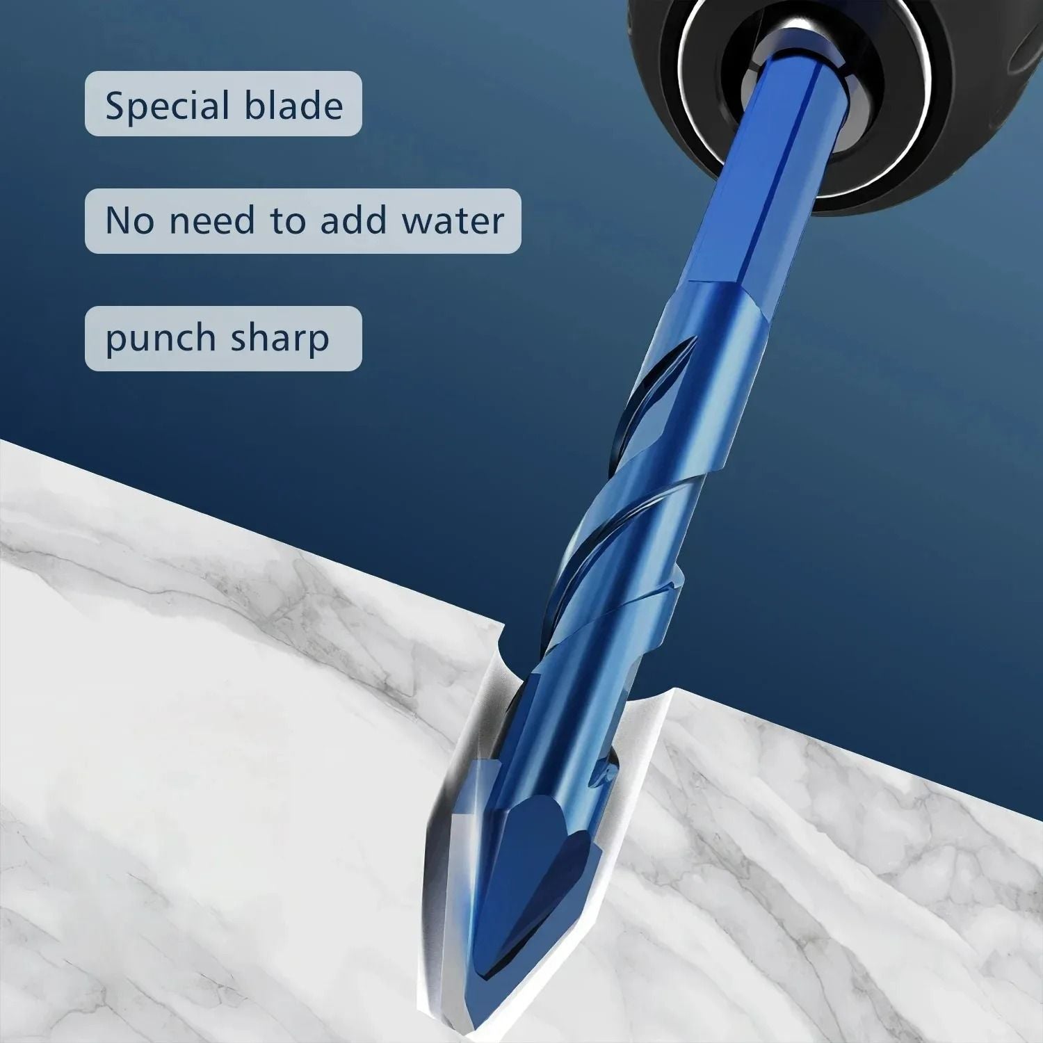 MultiMaterial Rotary Drill Bit Set For Tile Glass Wood And Concrete 4