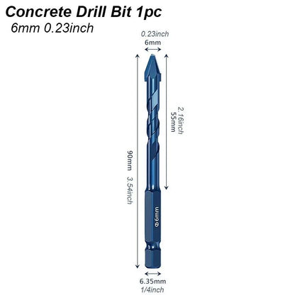 MultiMaterial Rotary Drill Bit Set For Tile Glass Wood And Concrete 6