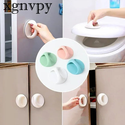Round Seamless SelfAdhesive Door Handle For Glass Cabinets And Drawers 5