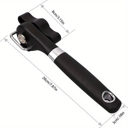 Stain Guard Stainless Steel Can Opener Easy Grip Manual Multi Use Kitchen Tool 5
