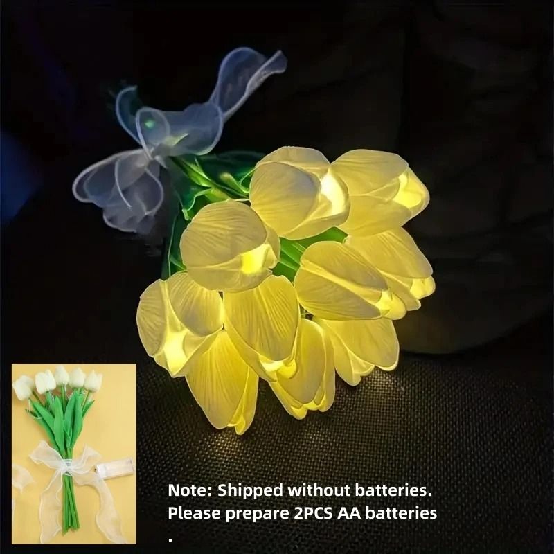 LED Light Tulip Bouquet Artificial Flower Lamp For Home Decoration 6