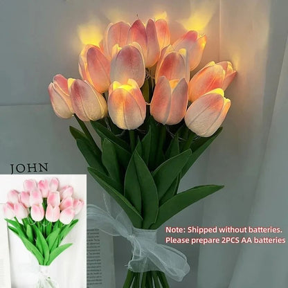 LED Light Tulip Bouquet Artificial Flower Lamp For Home Decoration 7
