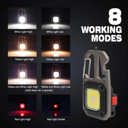 BrightLink Keychain Work Light  8 Mode Rechargeable HighLumen Portable LED For Camping Hiking  Runn 2