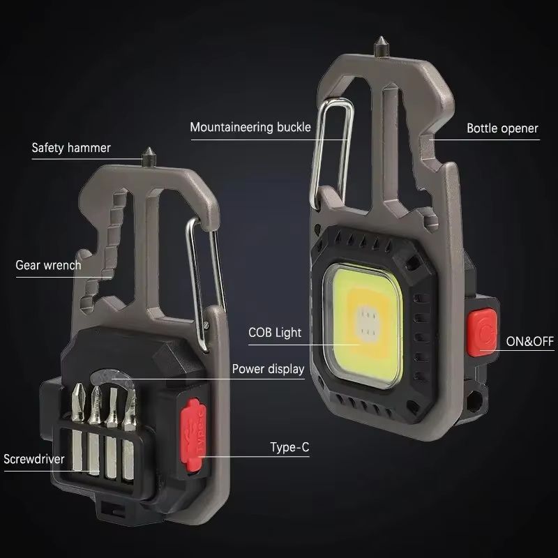 BrightLink Keychain Work Light  8 Mode Rechargeable HighLumen Portable LED For Camping Hiking  Runn 3