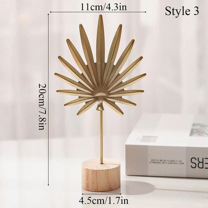 Nordic Gold Ginkgo Leaf Sculpture Home And Office Decorative Ornament 11
