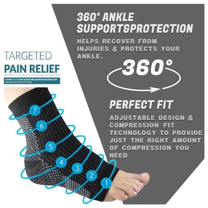 Ankle Compression Support Sleeves For Plantar Fasciitis And Swelling Relief 4