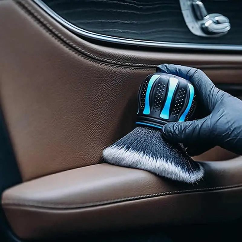 Soft Bristle Car Detailing Brush For Interior Dust Cleaning And Air Vent Maintenance 2