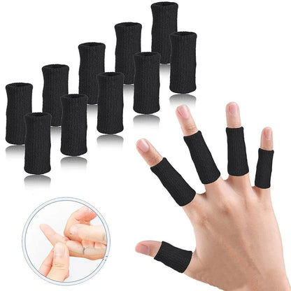 Elastic Finger Brace Sleeves Set for Sports Grip Support and Injury Protection (10PCS)