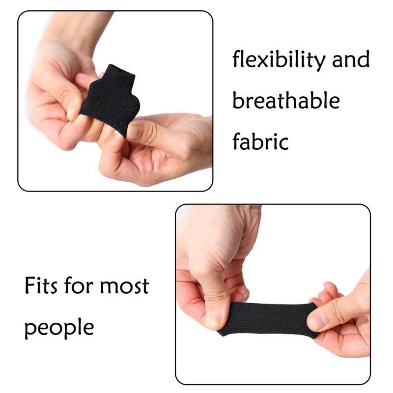 Elastic Finger Brace Sleeves Set For Sports Grip Support And Injury Protection 10PCS 4