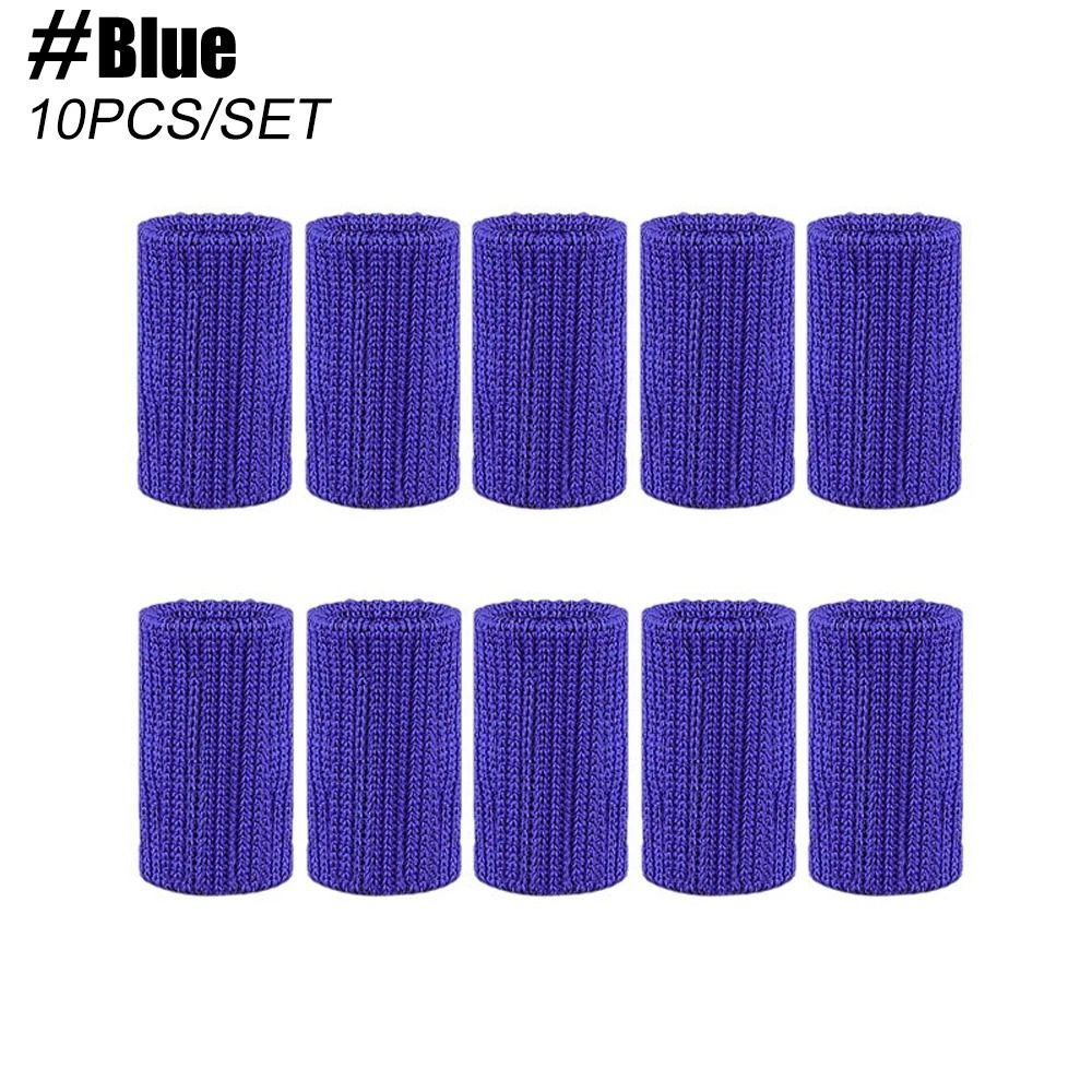 Elastic Finger Brace Sleeves Set For Sports Grip Support And Injury Protection 10PCS 9