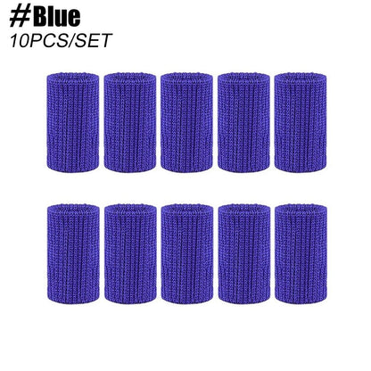 Elastic Finger Brace Sleeves Set For Sports Grip Support And Injury Protection 10PCS 9