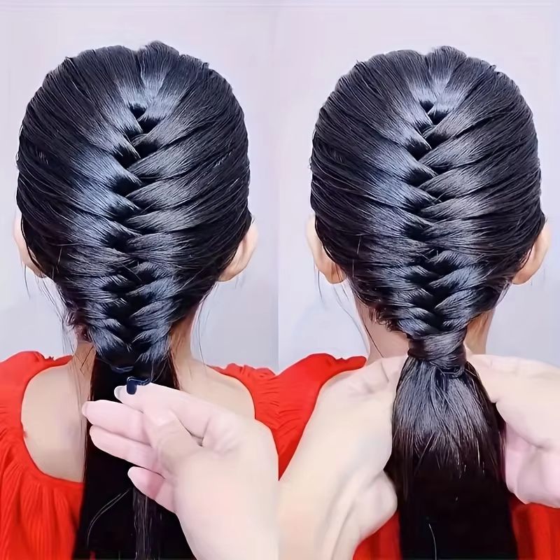 StyleWeave Fishbone Braiding Tool Set  3Piece Instant Ponytail  Braid Maker 1