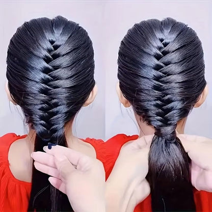 StyleWeave Fishbone Braiding Tool Set  3Piece Instant Ponytail  Braid Maker 1