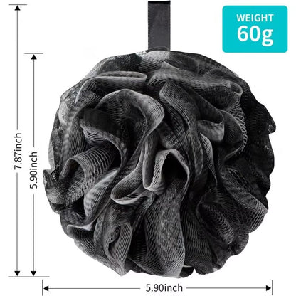 SilkGlow SoftMesh Bath Loofah Set 4Pack  Gentle Exfoliating Shower Sponges For Body  Back 1