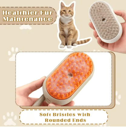 PawSteam 3 In 1 Pet Grooming Brush With Steam Care 1