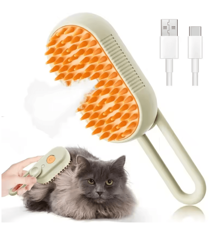 PawSteam 3 In 1 Pet Grooming Brush With Steam Care 4
