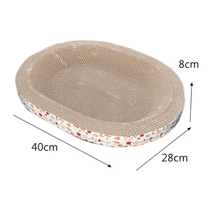 PurrEase Oval Cat Scratching Lounge Board 1