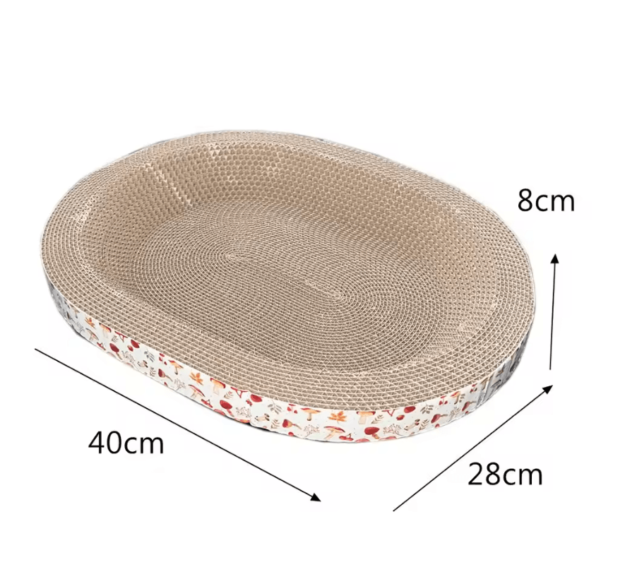 PurrEase Oval Cat Scratching Lounge Board 6
