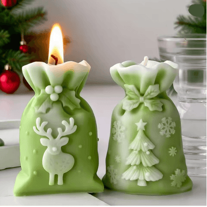 MerryGlow Christmas Gift Bag Candle Silicone Mold