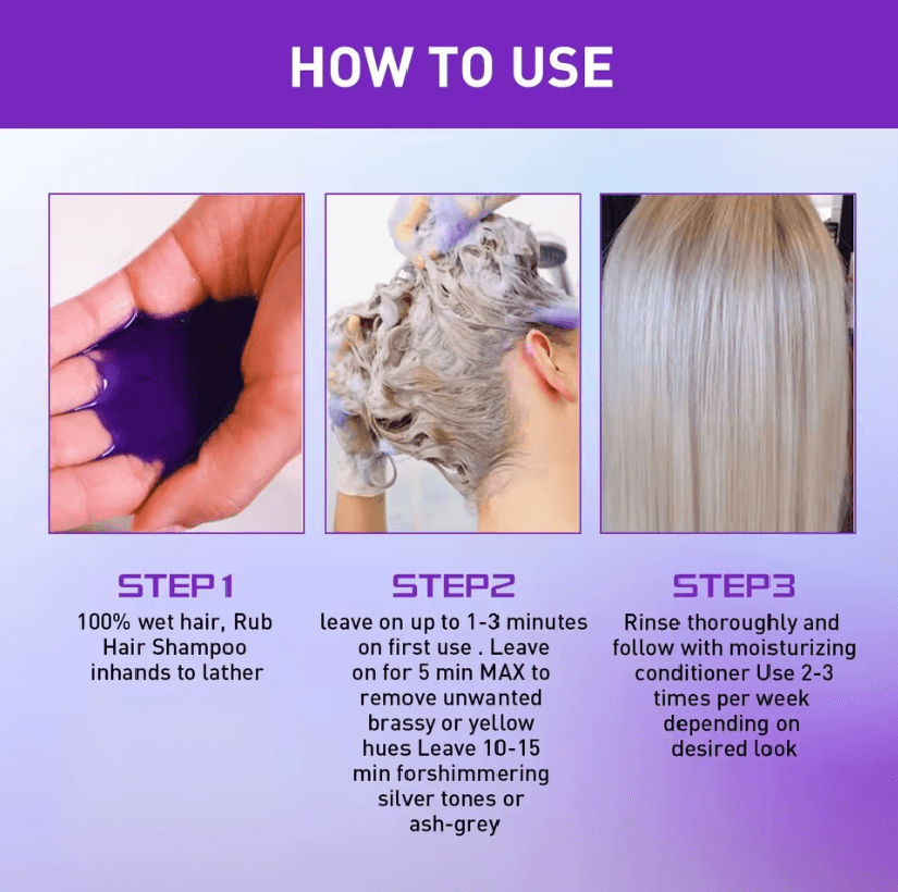 ColorLock Purple Tone Fixing Shampoo 300ml 3