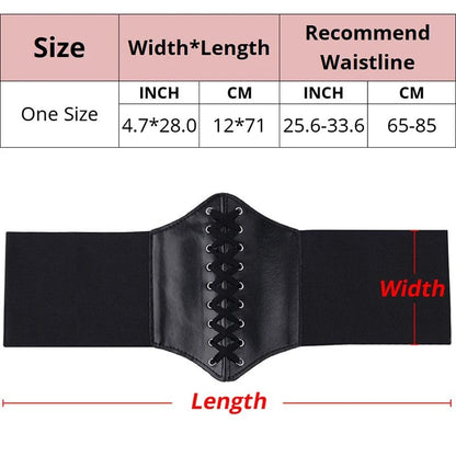 YBFDO Women Corset Shapewear Belt Slimming Waist Body Shaper Elastic Waistband Gothic Dress Girdle  5