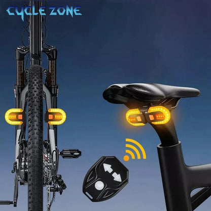 Bike Turn Signal Rear Light USB Rechargeable Wireless LED Tail Light for Bicycles and Scooters