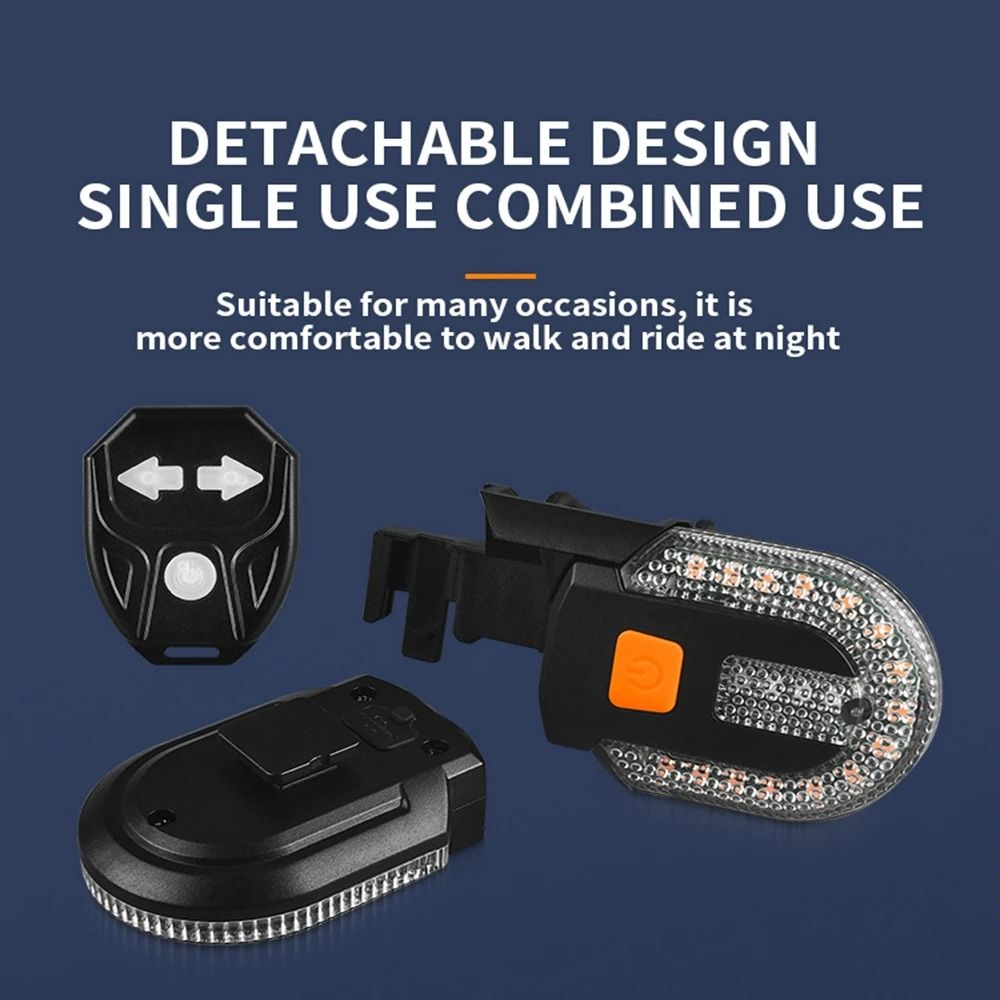 Bike Turn Signal Rear Light USB Rechargeable Wireless LED Tail Light For Bicycles And Scooters 2