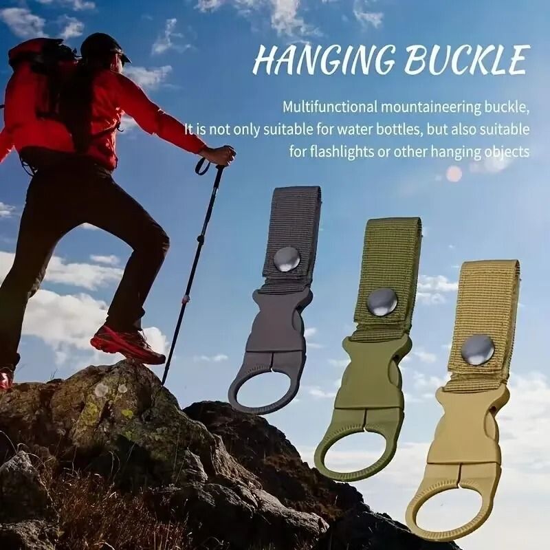 Water Bottle Holder Clip With Carabiner Hook For Belts And Backpacks 1