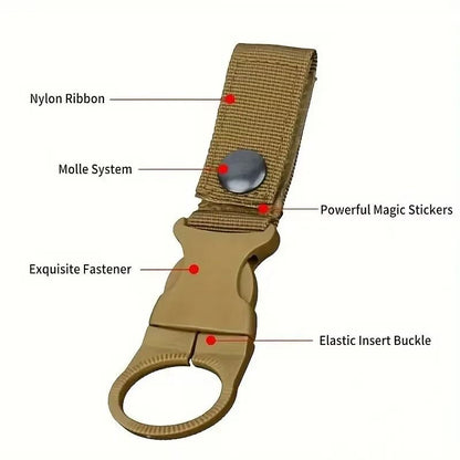 Water Bottle Holder Clip With Carabiner Hook For Belts And Backpacks 2
