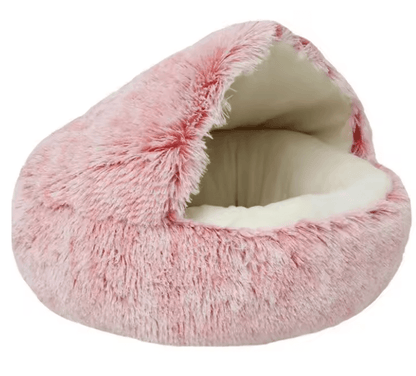 CozyNest Soft Plush Pet Bed With Hooded Cover 5