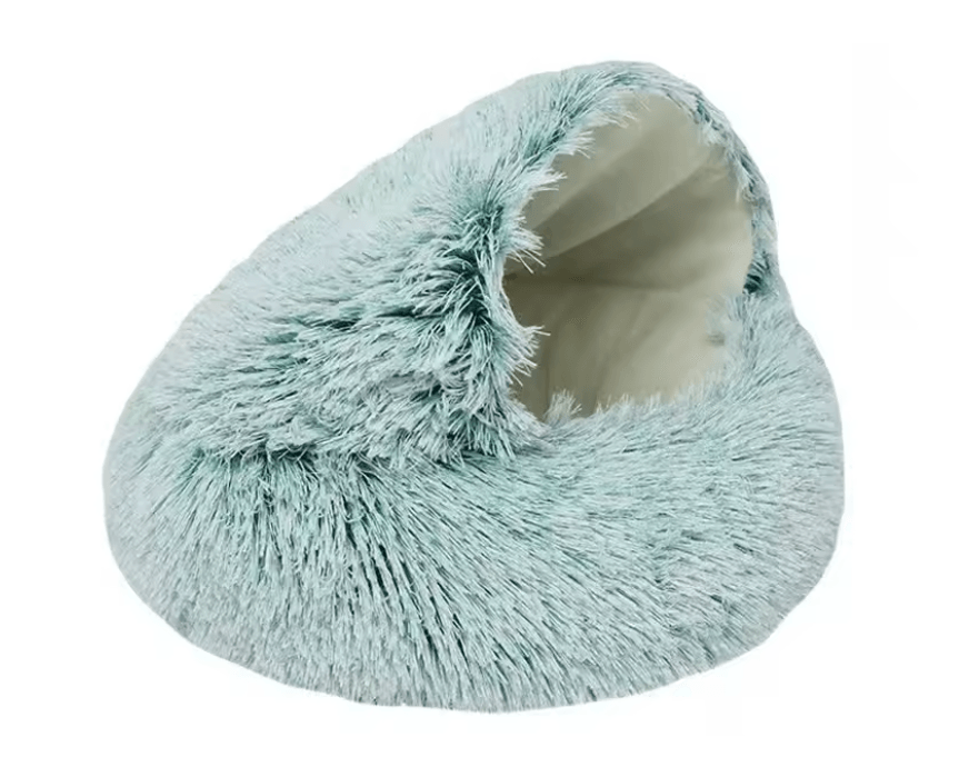 CozyNest Soft Plush Pet Bed With Hooded Cover 6