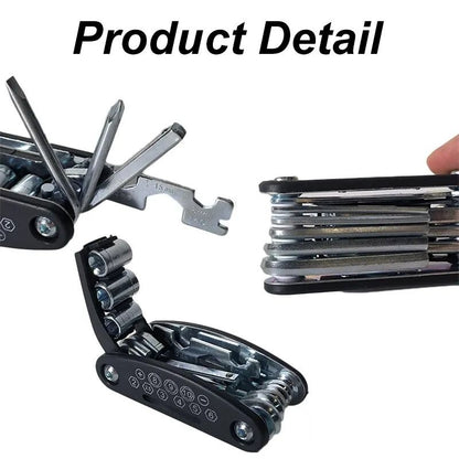 16in1 Portable Bicycle MultiTool Kit For Mountain And Road Bike Repair 2