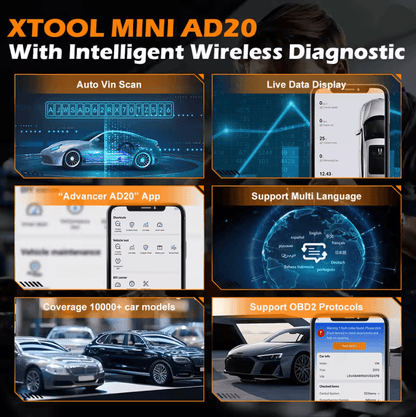 XTOOL Advancer AD20 Mini Bluetooth OBD2 Car Diagnostic Scanner 3