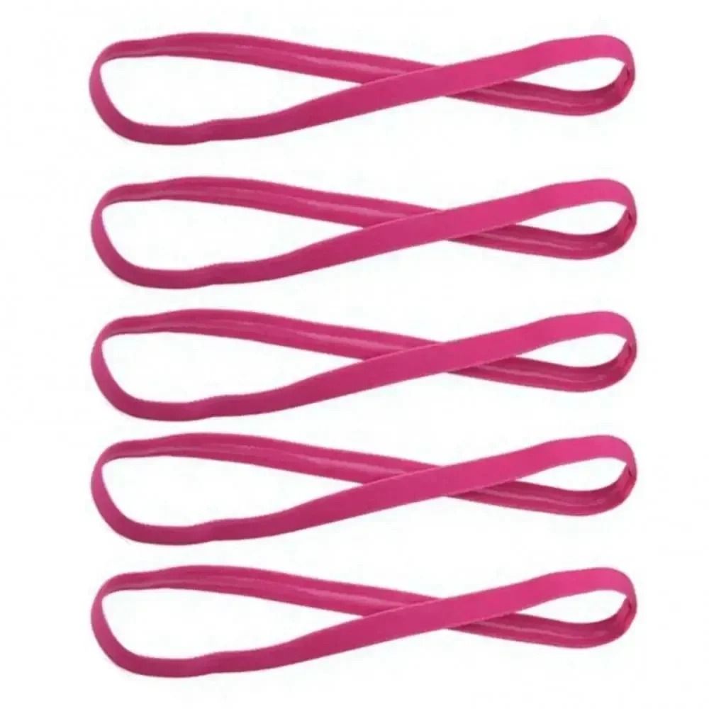 5Pack Elastic Sports Headbands For Yoga Running And Fitness 9